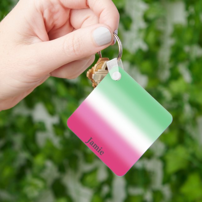 Chaveiro Sinalizador do Orgulho Abrosexual de gradiente (Mão)