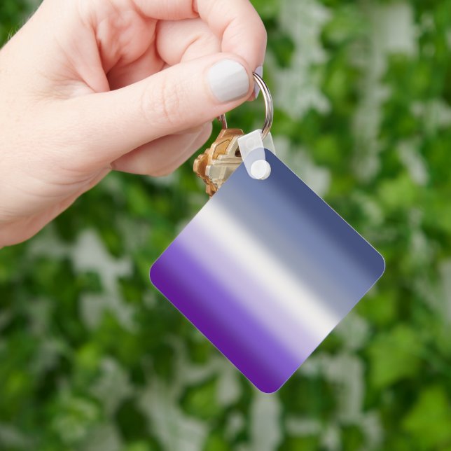 Chaveiro Sinalizador do Orgulho Lésbico do Botão Gradiente  (Mão)