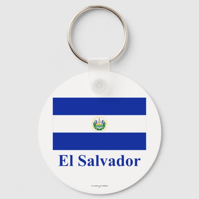 Chaveiro Sinalizador El Salvador com Nome (Frente)
