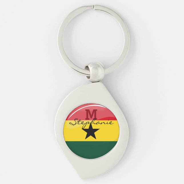 Chaveiro Sinalizador Glossy Round Ghanian (Frente)