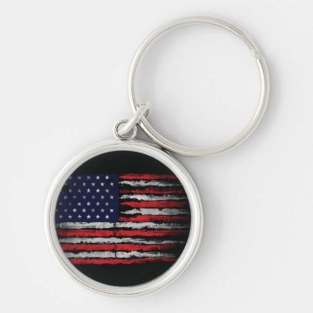 Chaveiro Sinalizador Grunge U.S.A (Frente)