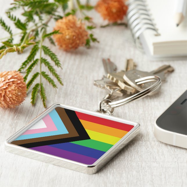 Chaveiro Sinalizador LGBTQIA Progressivo (Lateral)