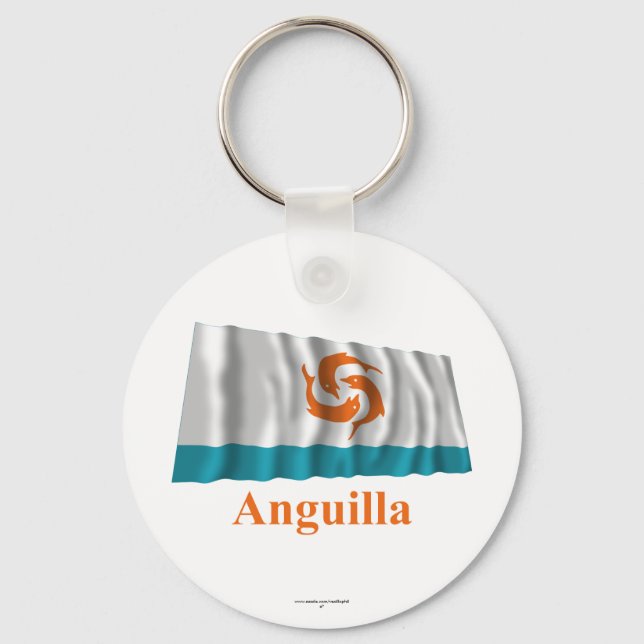 Chaveiro Sinalizador Local de Onda de Anguila com Nome (Frente)