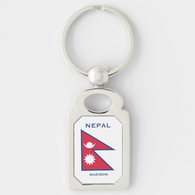 Chaveiro Sinalizador Nepal de Nome e Texto Personalizado (Frente)