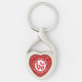 Chaveiro Sinalizador Red LOVE Canadense Personalizado