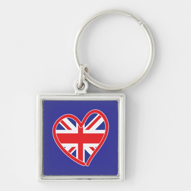 Chaveiro Sinalizador Union Jack Heart (Frente)
