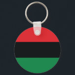 Chaveiro Sinalizador vermelho, preto e verde<br><div class="desc">As três cores pan-africanas na bandeira representam: RED: o sangue que une todas as pessoas da ancestralidade negra africana, e derramou pela libertação; BLACK: pessoas negras cuja existência como nação, mas não como estado-nação, é afirmada pela existência da bandeira; e GREEN: a riqueza natural abundante da África. Vintage Old School...</div>