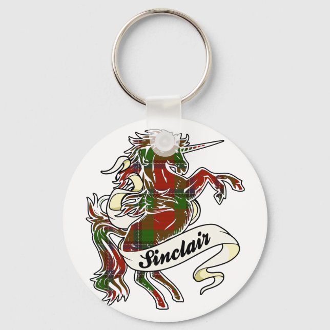 Chaveiro Sinclair Tartan Unicorn (Frente)