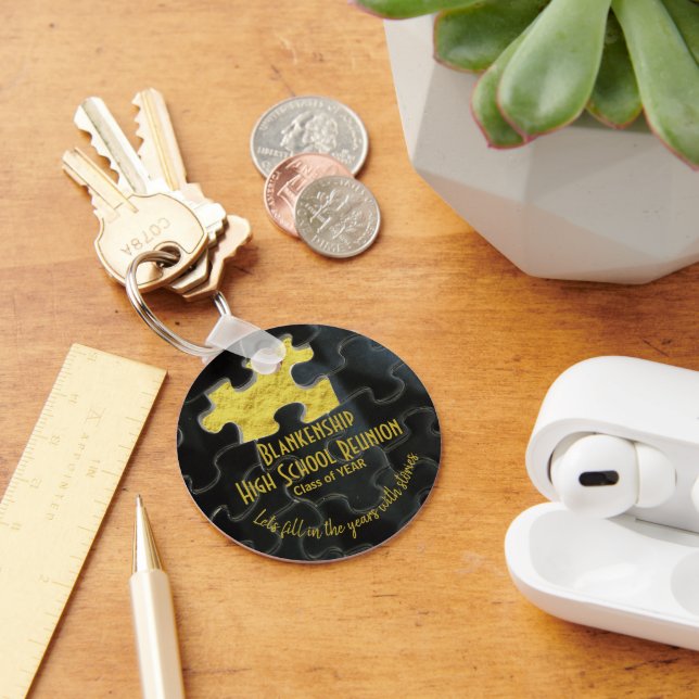 Chaveiro Sindicato de Classe Dourada de Peça Negra Quebra-c (Mesa)