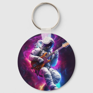 Chaveiro Sinfonia do Void Astronauta Neon Cyberpunk