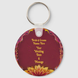 Chaveiro Sinfonia Floral: Coleção de Elegância de Casamento