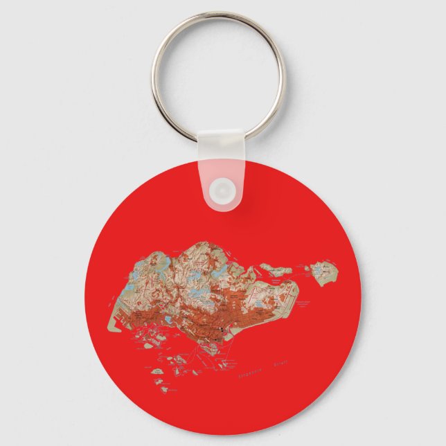 Chaveiro Singapore Map Keychain (Frente)
