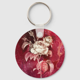 Chaveiro SINGLE ROSE  on Red Background