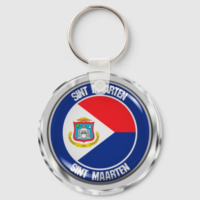 Chaveiro Sint Maarten Round Emblem (Frente)