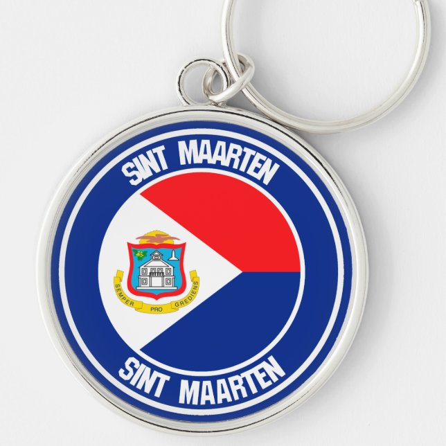 Chaveiro Sint Maarten Round Emblem (Frente)
