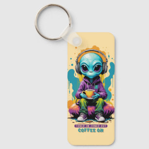 Chaveiro Sintonizado em café desligado Arte Alienígena