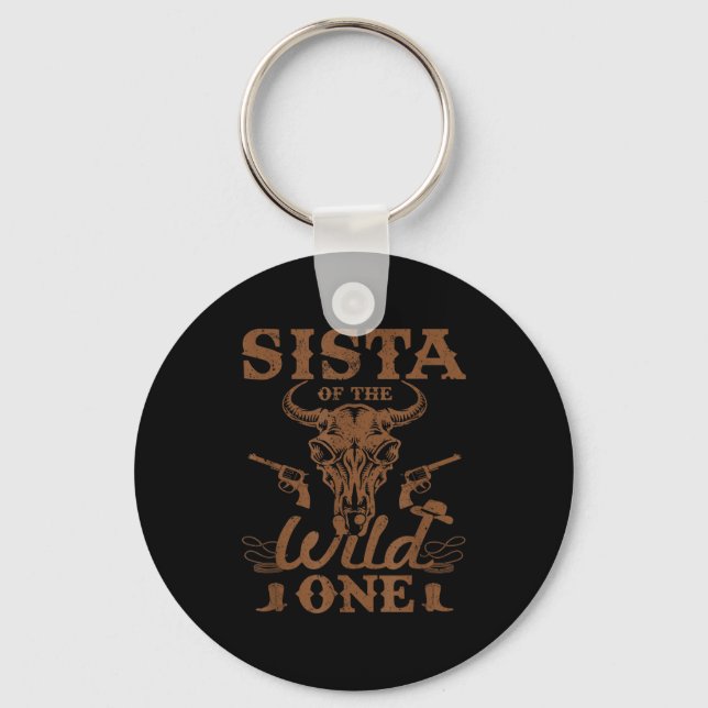 Chaveiro Sista Of The Wild One Cowboy Western Rodeo Party M (Frente)