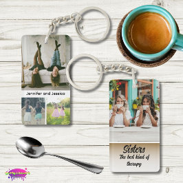 Chaveiro Sisters Photo Collage with Names, Best Therapy
