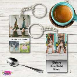 Chaveiro Sisters Photo Collage with Names, Best Therapy