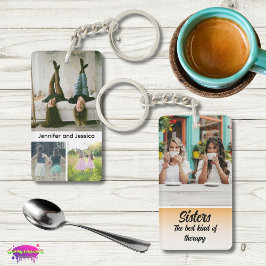Chaveiro Sisters Photo Collage with Names, Best Therapy