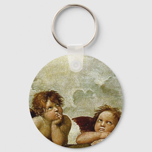 Chaveiro "Sistine Madonna" (cerca de 1513) de Rafael (Detal (Frente)