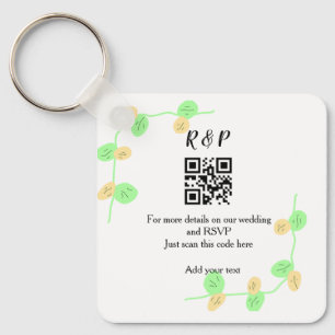 Chaveiro site de casamento rsvp q r código adicionar nome t