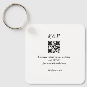 Chaveiro Site de casamento rsvp q r código adicionar nome t
