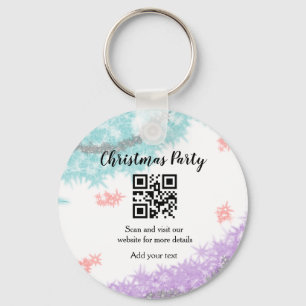 Chaveiro site de festa de natal simples código de barras QR