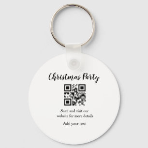 Chaveiro site de festa de natal simples código de barras QR