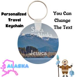 Chaveiro Sitka Alaska Viagem Junkie Personalizado