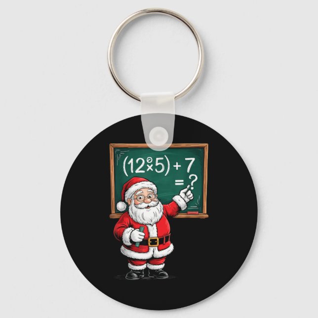 Chaveiro Six Seven 67 Meme Santa Math Teacher Christmas Men (Frente)