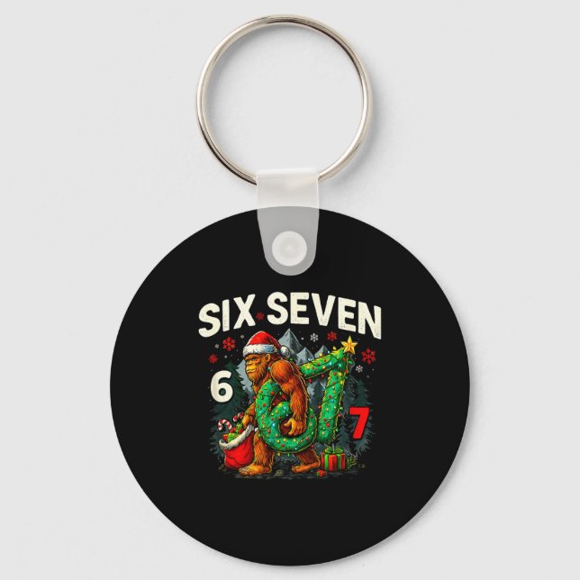 Chaveiro Six Seven Santa Bigfoot Christmas Sasquatch 67 Fun (Frente)