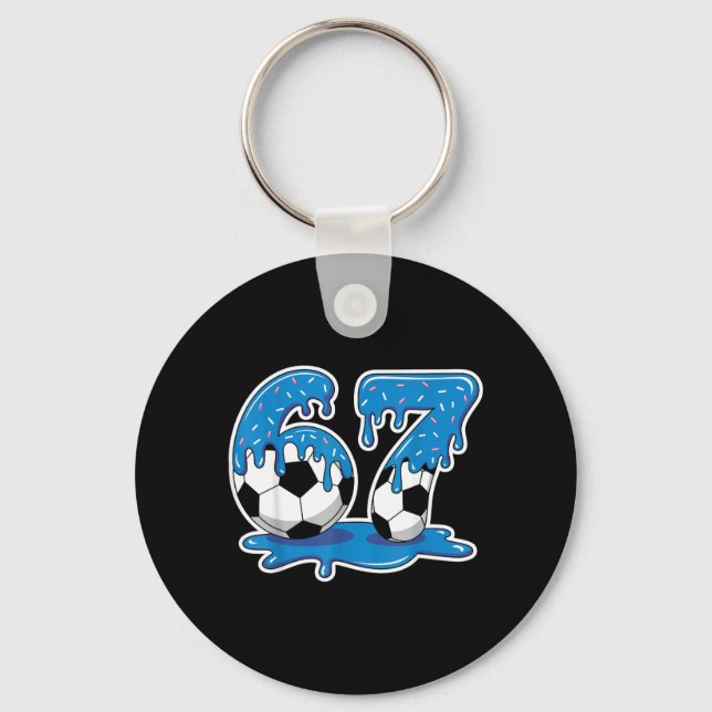 Chaveiro Six Seven Soccer Ice Cream Drip Funny Design (Frente)