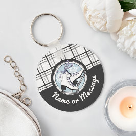 Chaveiro Skate Moderno de Gelo Tartan Personalizado