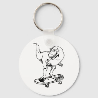 Chaveiro Skateboarding Te-rex Dinosaur