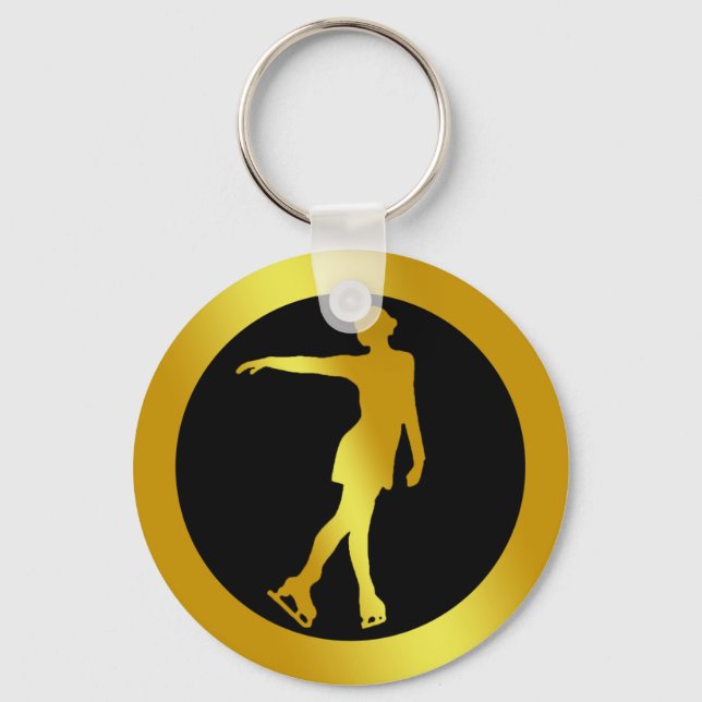 Chaveiro SKATER DE FIGURA Dourada (Frente)