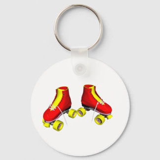 Chaveiro skates de rolo vermelho