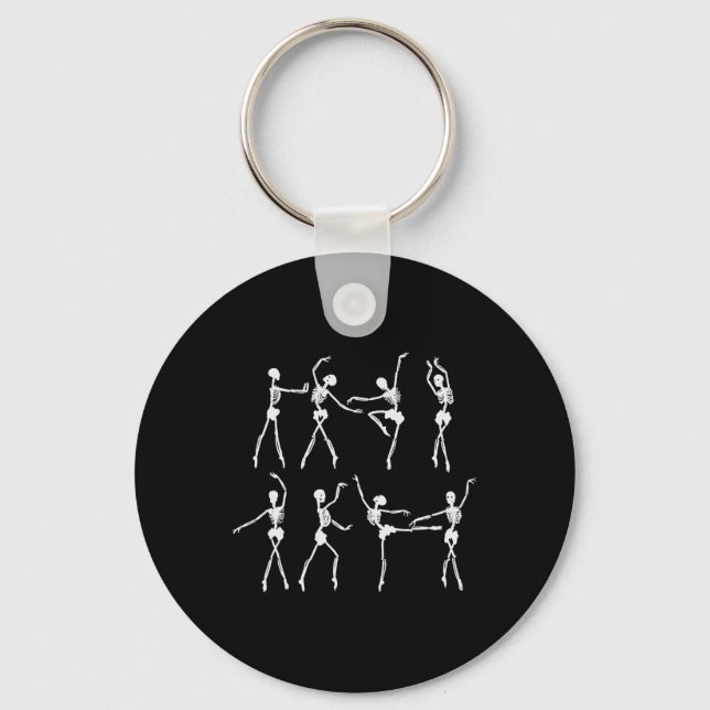 Chaveiro Skeleton Ballerinas Balé Dance Cute Halloween Co (Frente)