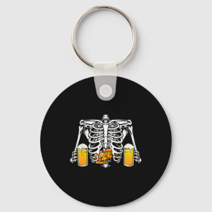 Chaveiro Skeleton Beer Lover Hamburger Pizza Xray Halloween