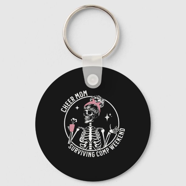 Chaveiro Skeleton Café Saúde Mãe Sobrevivendo Comp Weekend  (Frente)