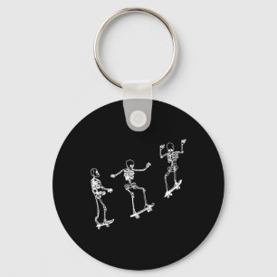 Chaveiro Skeleton Divertido Skateboard Halloween Skateboard