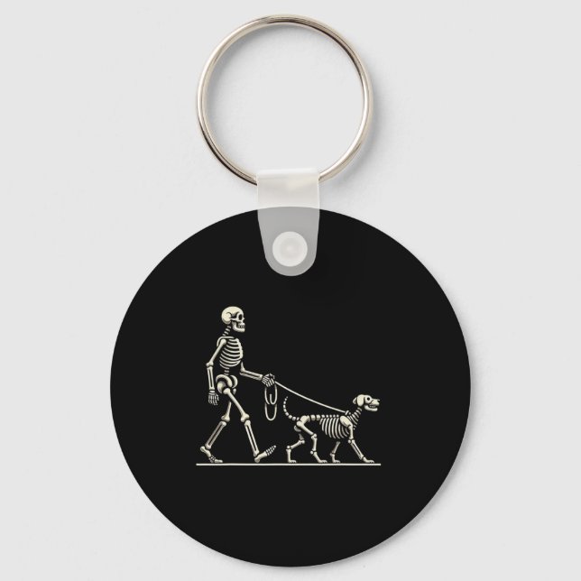 Chaveiro Skeleton E Cachorro Preguiçosos Figurinos De Hallo (Frente)