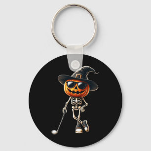 Chaveiro Skeleton Golf Pumpkin Golfing Golfer Cos
