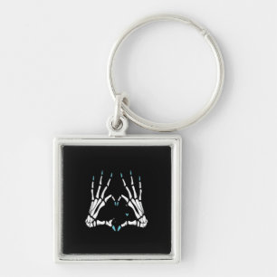 Chaveiro Skeleton Halloween Clássico da Mão
