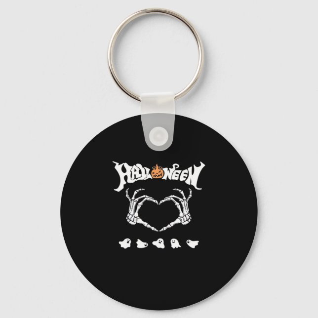 Chaveiro Skeleton Hand Com, Design Halloween (Frente)