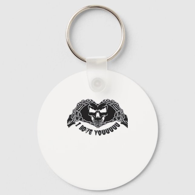 Chaveiro Skeleton Hands Skull, Design Halloween Para Backgr (Frente)