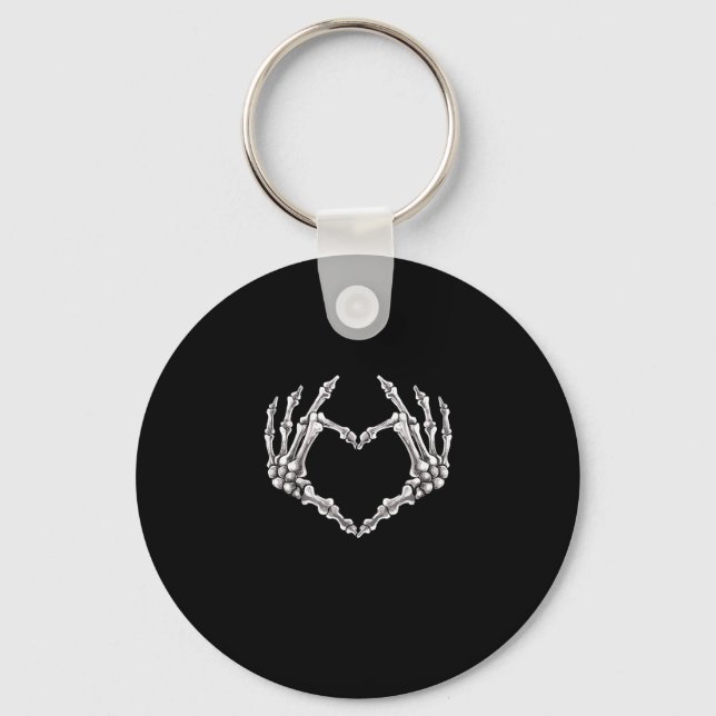 Chaveiro Skeleton Heart And Hands Gothic Halloween Costume (Frente)