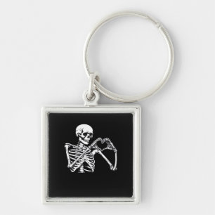 Chaveiro Skeleton Heart Hands Sinal Halloween Costume Trend