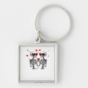 Chaveiro Skeleton Heart Mãos Para Tendência