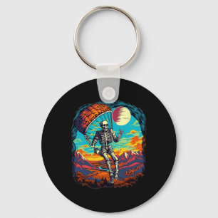 Chaveiro Skeleton Paragliding Skydiving Halloween Spooky